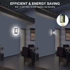 ledmo Outdoor LED Wall Porch Light, 1800LM 6000K Modern Sconce Light Fixture, 18W IP65 Waterproof Anti-Rust Wall Light, Frame Exterior Wall Lights for Patio, Yard, Garage, House, 4 Pack