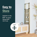 WOA WOA 5 Step Ladder for 10 Feet High Ceiling, Lightweight Foldable Ladder with Non-Slip Wide Pedals, Step Stool with Safe Handrail, Space Saving for Home, Kitchen, Indoor & Outdoor 300lbs - Gold