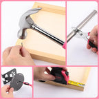 SenHodyu Pink Tool Set for Women-40 Piece General Household Hand Tool Box with Plastic Toolbox Storage Case Tool Kit (Pink)