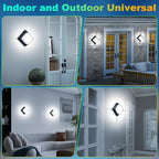 ledmo LED Wall Lights, 12W 6000K Outdoor Modern Porch Light Outdoor, 1000LM Double-Layer Aluminum Square Exterior Wall Mount Fixture IP65 Waterproof for House