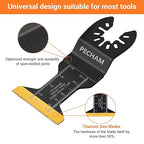 PECHAM 11PCS Titanium Oscillating Saw Blades, Universal Oscillating Multitool Blades Metal Cutting Quick Release for Hard Material Metal Nails Wood Plastic fit Dewalt Rockwell Milwaukee Makita Bosch