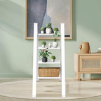 4 Step Ladder, Portable Folding, Lightweight Step Ladder with Anti-Slip Pedal, Aluminum Indoor Ladder and Closet, Kitchen, 330lbs - White