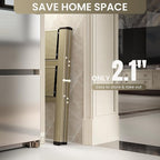 GameGem 2 Step Ladder, Aluminum Folding Step Stool with Anti-Slip Sturdy and Wide Pedal, Lightweight Portable Stepladder for Home and Kitchen Use Space Saving, 330 lbs, Champagne Gold