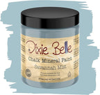 Dixie Belle Paint Company Chalk Finish Furniture Paint - Savannah Mist (8oz) - Matte Cloudy Blue Chic Chalk Mineral DIY Furniture Paint