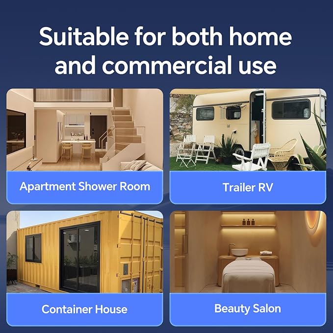 Ranein 13kW Tankless Electric Water Heater, 240V on Demand Instant Endless Water Heater with LED Temperature Display for Whole House Shower