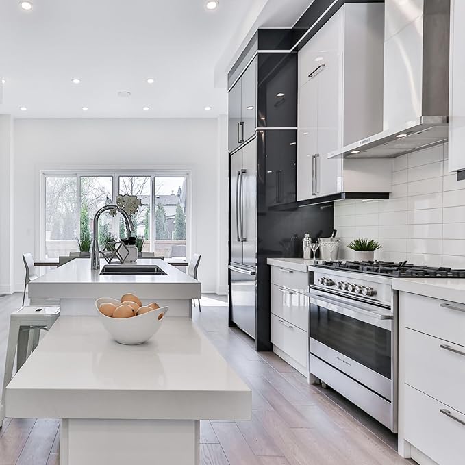 10 Pack Brushed Nickel Drawer Pulls,12-3/5 Inch Satin Nickel Square Cabinet Pulls for Bedroom Cupboard Handles,Modern SUS 304 Stainless Steel Kitchen Cabinet Hardware