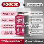 (5 Pack) Keto ACV Gummies Extreme1500MG Keto Gummies Apple Cider Vinegar Formulated with Pomegranate Beet Juice Powder B12 Vegan Non GMO 300 Gummies
