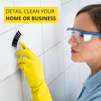 6-Pack Grout Cleaner Brush Scrub Set - Stiff Bristle Scrubbing & Detail Cleaning Brushes for Household Use on Bathtub, Shower, Kitchen, Tile Floors, Sink, Grooves, Window Tracks, Drains