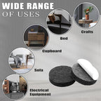 Yelanon Felt Furniture Pads -182 Pcs Premium Felt Pads for Chair Legs Furniture, Floor Protectors for Hardwood Floors, Black