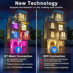 Smart Recessed Lighting 6 Inch RGBCW Color Changing 16W LED Downlights with Junction Box,1350 Lumen Canless Wafer Recessed Ceiling Lights Work with Alexa,Music Sync,DIY Scenes,Timer,23 Modes,1 Pack