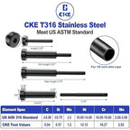 CKE 50 Pairs Black Invisible Cable Railing kit 1/8" Swage Tensioner Hardware and Terminal Hidden T316 Stainless Steel Invisible Receiver and Swage Stud End for 2"x2" 4"x4" Wood/Metal Post Deck Stairs