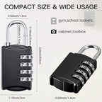 Sadnyy 15 Pcs 4 Digit Combination Locks Combination Padlock Luggage Number Locks Outdoor Waterproof Resettable Padlock for Door Traveling School Gym Locker Suitcases Employee Hasp Storage