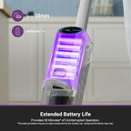 Eureka Cordless Wet Dry Cleaner, 170° Reclinable, Hot Air Drying Self Cleaning Vacuum and Mop Combo, Good for Hard Floors Pet Hair Sticky Messes, RapidWash 630, Purple