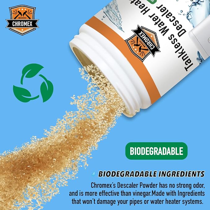 Chromex Tankless Water Heater Descaler Kit with Biodegradable Descaler