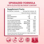 2 Pack Vegan Iron Supplement for Women, with Vitamin A, C, B6, B12, Folate and Zinc, Energy Boost, Sugar Free, No After Taste - Delicious Cherry Flavor, 120 Count