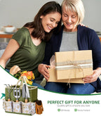 9-Piece Premium Gardening Tool Set for Women - Heavy Duty Stainless Steel Rust-Proof Tools with Fashion Storage Tote | Perfect Gardening Gifts for Mom, Mother's Day, Birthday & Outdoor (Green)