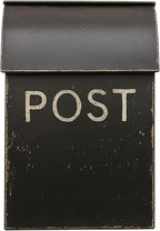 NACH Mailboxes for Outside Wall Mount, 15 x 9.5 x 4 inches, Rustic Black Wall Mounted Mailbox and Newspaper Holder, Waterproof Mailbox for Door - The Rustic Milano Mailbox