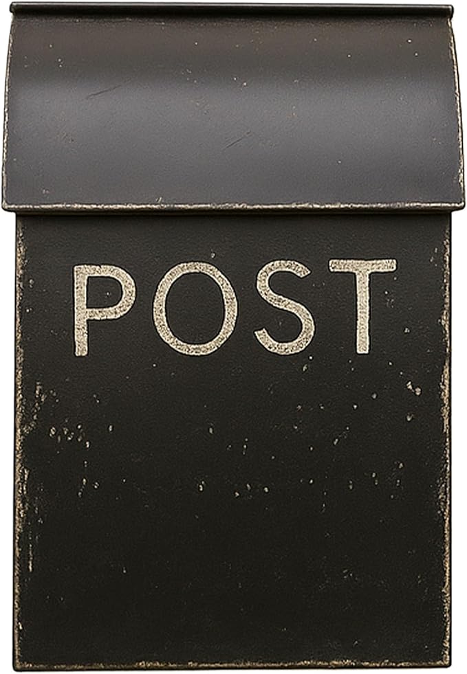 NACH Mailboxes for Outside Wall Mount, 15 x 9.5 x 4 inches, Rustic Black Wall Mounted Mailbox and Newspaper Holder, Waterproof Mailbox for Door - The Rustic Milano Mailbox