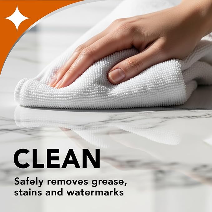 Weiman Granite Cleaner Polish and Protect, Streak Free, pH Neutral Formula for Daily Use on Interior & Exterior Natural Stone with Microfiber Towel, 3 in 1-2 Pack