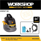 WORKSHOP Wet/Dry Vacs Shop Vacuum WS0255VA 2.5-Gallon 1.75 Peak HP Portable Wet Dry Vacuum Cleaner with Filter Bag, Hose and Attachments for Cleaning in the Home