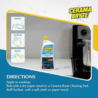 Cerama Bryte Stainless Steel Appliance Cleaner & Removes Tough Stains Cooktop and Stove Top Cleaner for Glass - Ceramic Surfaces, 16 & 18 Ounces, 3-18 Ounces + 1-16 Ounce