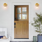 1-Light Gold Wall Sconce,Vanity Light, Modern Bathroom Light fixtures with Clear Glass Shade for Bedroom, Entrance, Hallway, Living Room Wall Mount Bathroom Mirror Fixtures (1PACK)