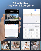 Wireless Security Camera System Outdoor: Dual Lens 6MP 10X Hybrid Zoom Auto-Track PTZ 4PCS 4K 10CH DVR with 1TB HDD for Home Security