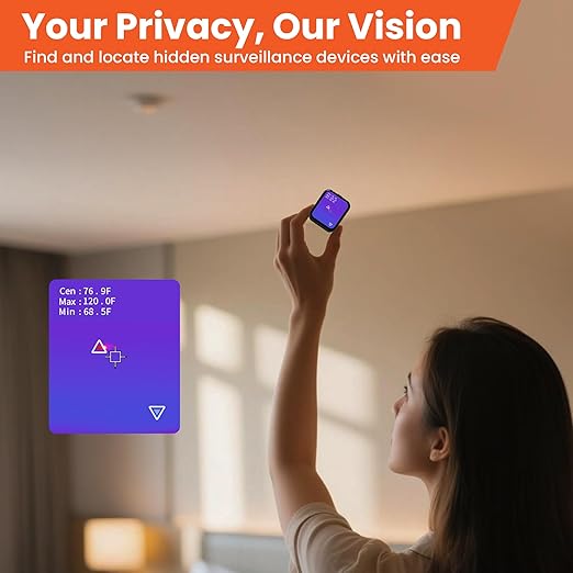 Small Thermal Imaging Camera for Beginner – Mini Thermal Imager for Home Inspection, Infrared Hidden Camera Detector Gadget 80×60 IR Resolution