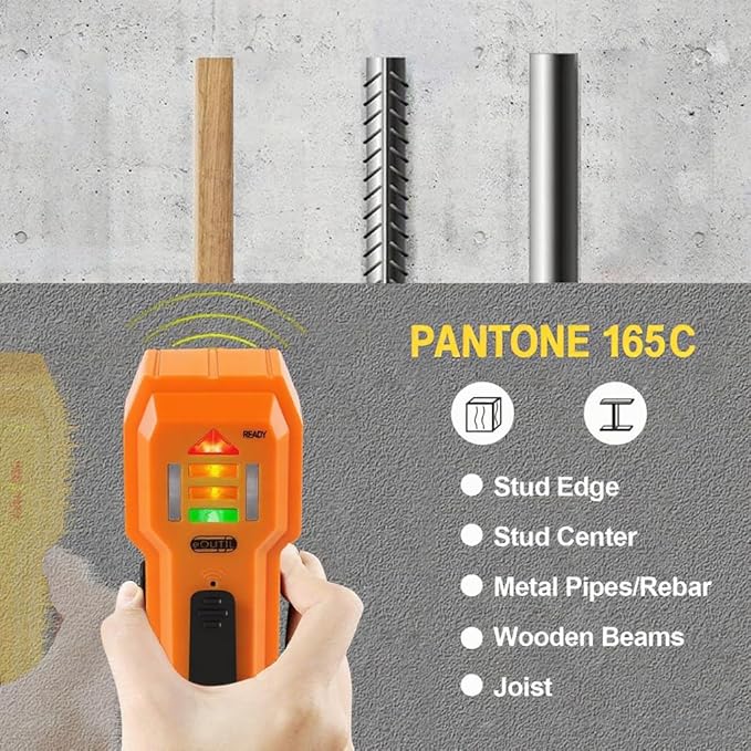 Stud Finder Wall Scanner Wood and Metal Detector Sensor for 3/4 inch Thickness Wall (ST102-Orange)