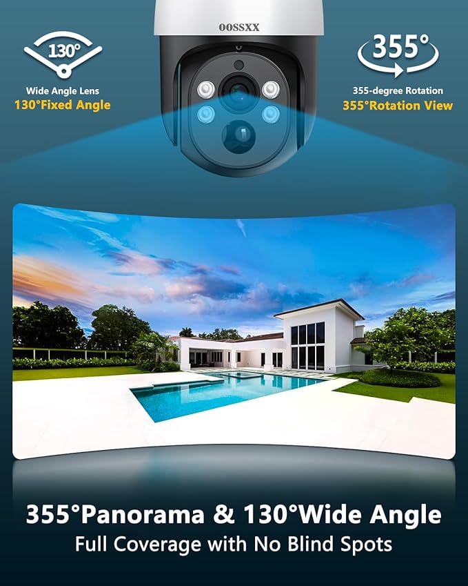 (Auto Tracking) 4K 2-Way Audio PTZ PoE Outdoor Wired Security Cameras System Home Wired Cameras Video Surveillance DVR Recorder System