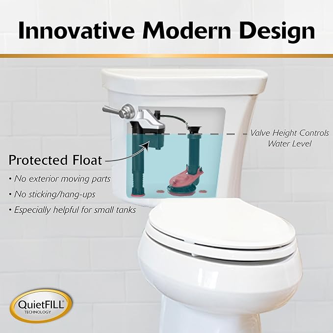 Korky Standard 2-inch Complete Toilet Repair Kit, Fixes: Running, Noisy, No/Slow Refill, and No/Weak Flush Toilets, Easy to Install, 4010MP