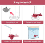 Hibbent 2 Pack 2-inch Universal Toilet Tank Flapper, Long Lasting All Rubber Seal Flapper Replacement Compatible with American Standard Water Conserving, High Performance, Easy to Install- Red