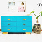 Dixie Belle Paint Company Chalk Finish Furniture Paint - Pure Ocean (8oz) - Matte Bright Teal Chic Chalk Mineral DIY Furniture Paint