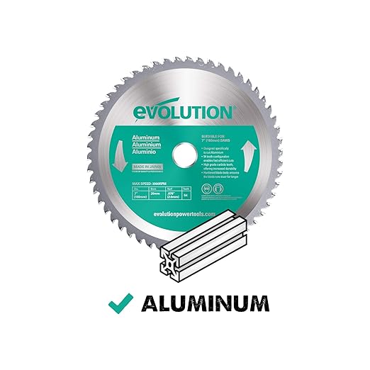 Evolution 14BLADEAL14" 80T Aluminum Blade TCT Saw Blade for Evolution S14CPS, S15CPS, S355MCS, S355CPSL, S380CPS, EVOSAW380 1" Arbor Max 1600 RPM Precision Aluminum Cutting for Metalworking