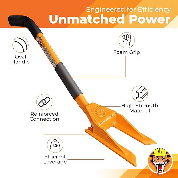 30" Oval Handle Demolition Bar - Tight Space Demo Bar - Versatile Multi Tool - For Home, Bathroom Renovations & DIYs - Trusted by Contractors, Restoration Professionals