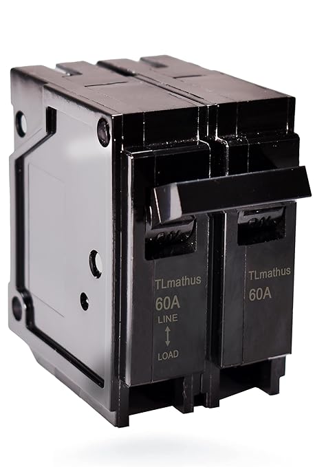 Q260 60-Amp Double Pole Type QP Circuit Breaker Plug-in Mount Standard MCB Thermal Magnetic Protection, 10KA 120/240V, Compatible with Siemens PL and ES Series Load Centers(2P 60A)