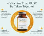 ALGAECAL D3 Complete - Vitamin D Complex - D3 K2 Vitamin 1000iu, ADEK Vitamins Bariatric, Best Vitamin D Supplement. 60 Easy-Swallow Softgels, 3 Month Supply