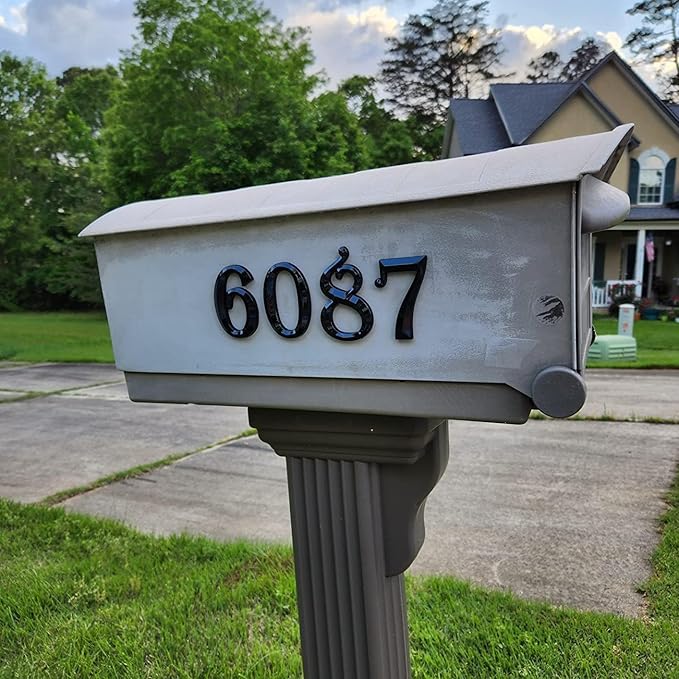 10Pcs Mailbox Numbers for outside 0-9, 2.75 inch 3D Self Adhesive Street Address House Door Numbers Signs for Apartment,Office,Cars,Mailboxes (Black)