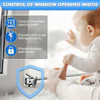 2 Pack Window Locks, Diecast Durable Design, Compatible with Horizontal and Vertical Window, Fit 1/16 inch(0.16cm) up to Wide Rail Easy Installation, Enhanced Safety (Silver)