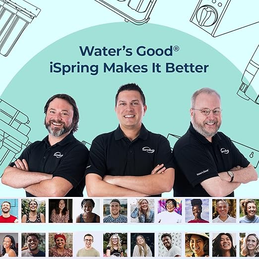 iSpring PFAS & Heavy Metals Removal 3-Stage Whole House Water Filter System, SGS-Tested to Reduce Up to 99% PFOA & PFOS, 10” x 4.5” Filters, 1” Inlet/Outlet, Model: WGB31B-PFKS