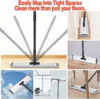 18 Professional Microfiber Mop Large Flat Mops for Floor Cleaning 4 Reusable Washable mop Pads Hardwood Cleaning System Wet and Dust Mop with 61in Long Stainless Steel Handle