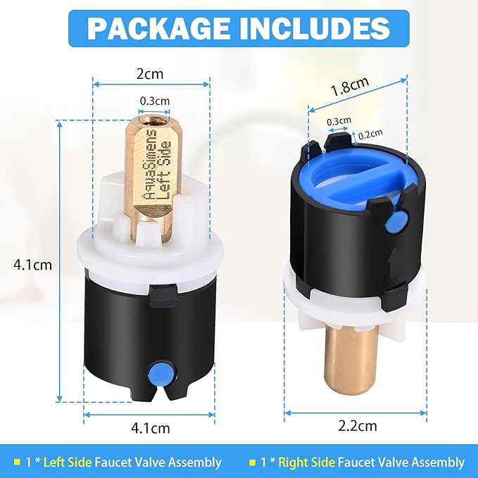 RP60400 Delta Faucet Valve Stem Cartridge Replacement for Delta Two Handle Diamond Seal Technology Bathroom Sink Bathtub Shower Faucet and Beverage Faucet, Delta Faucet Stem Assembly Repair Kit