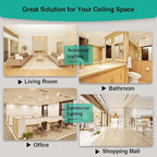 HiBay 4 Pack 4 Inch LED Recessed Ceiling Lights with J-Box, 1200LM 12W 150W Eqv, 3000K Warm White Recessed Lighting Fixtures, Dimmable Canless Downlights - ETL and Energy Star Certified