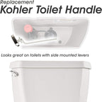 Kohler Toilet Flush Handle Replacement, Fits Side Mount Toilet Tank Lever, Chrome Polished