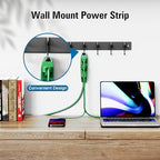 K KASONIC - 3-Feet 3 Outlet Extension Cord, UL Listed, 16/3 SJTW 3-Wire Grounded, 13 Amp 125 V 1625 Watts, Multi-Outlet Indoor/Outdoor Use, Green