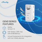 Shelly 3EM-63W Gen3 | Wi-Fi Operated Smart 3-Phase Energy Meter | Home Automation | Compatible with Alexa & Google Home | iOS Android App | No Hub Required | Data Logging | Solar Photovoltaic Ready