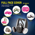 Reusable Half Face and Full Face Gas Mask with Activated Carbon Filter Against Organic Vapor/Dust/Chemical