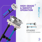 BlueStars 58mm Toilet Push Button Thread Diameter, Dual Push Flushing Toilet Water Tank Button - American Standard - Pack of 2