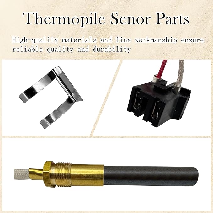 Natural LP Thermopile Senor Fit for Rheem Ruud and Richmond Water Heaters Parts Fit for Pilot Burner Assembly Kit SP20824 SP20754 SP21058 SP20800 SP21096 SP20739