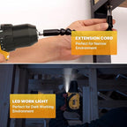 12V MAX Cordless Drill,Electric Power Drill Set with Battery & Charger, 3/8-Inch Keyless Chuck, 2 Variable Speed, 20+1 Torque Setting Power Tools Kit